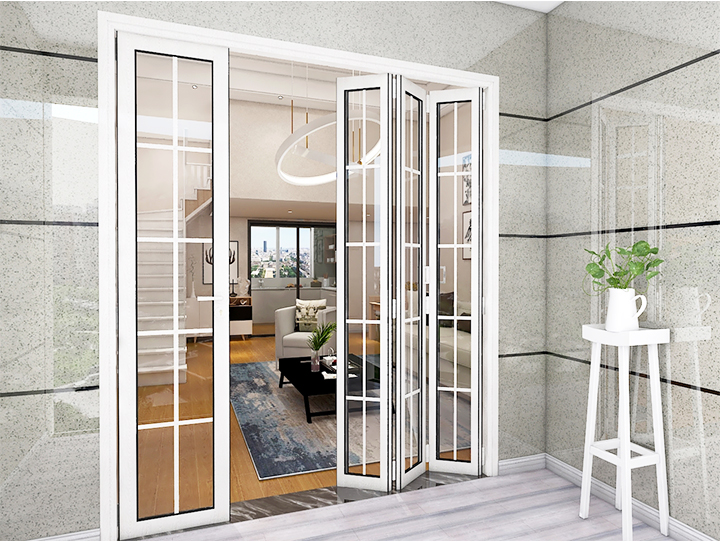 折叠门无下轨道 让家中老人,小孩更安全 节省空间|开关方便美观大方